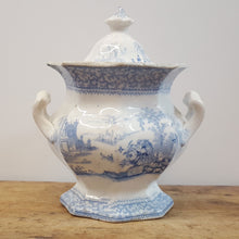 Load image into Gallery viewer, French Blue and White Lidded Sugar
