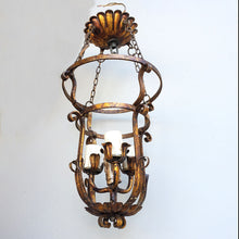 Load image into Gallery viewer, Italian Gilt Tole Chandelier
