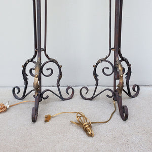 Pair of Iron Lamps