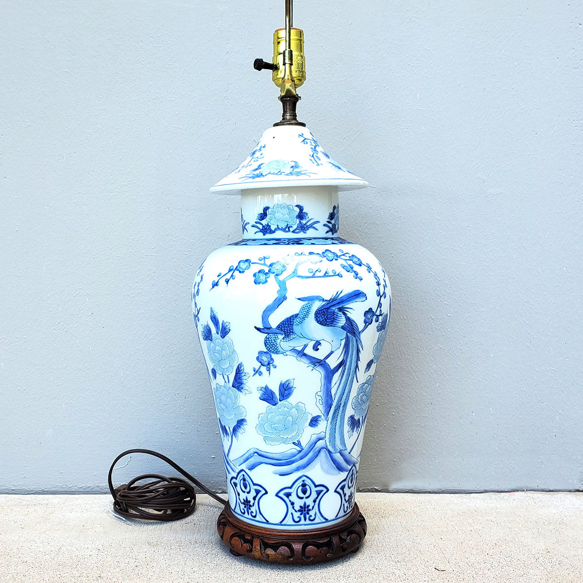 Chinese Blue & White Lamp – The Grey House Antiques