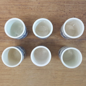 Set of  Six Delft Shot Glasses