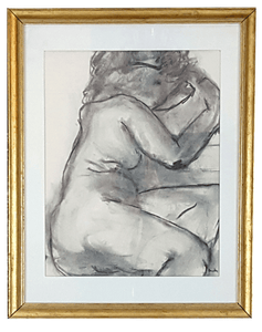Framed Charcoal Nude
