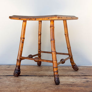 French Bamboo Stool