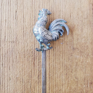 French Metal Skewer - Patinaed Rooster