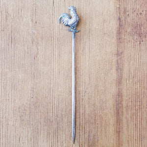 French Metal Skewer - Patinaed Rooster