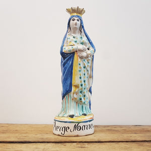 19th c French Virgin Mary Statue