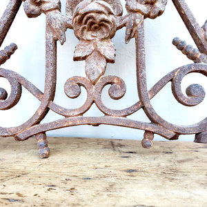 French, Iron Garden Element with Angels