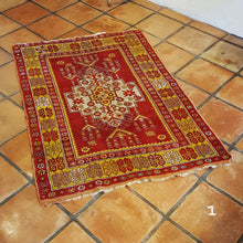 set of persian rugs yellow and red