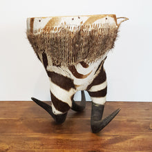 Zebra Hide Drum/Stool